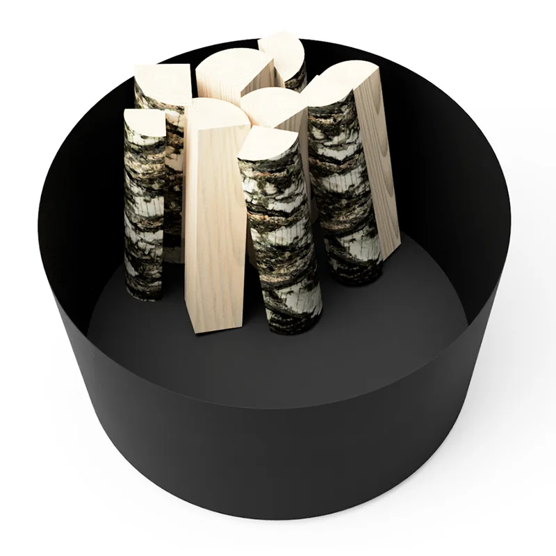 Galvanized Metal round planter ນອກ