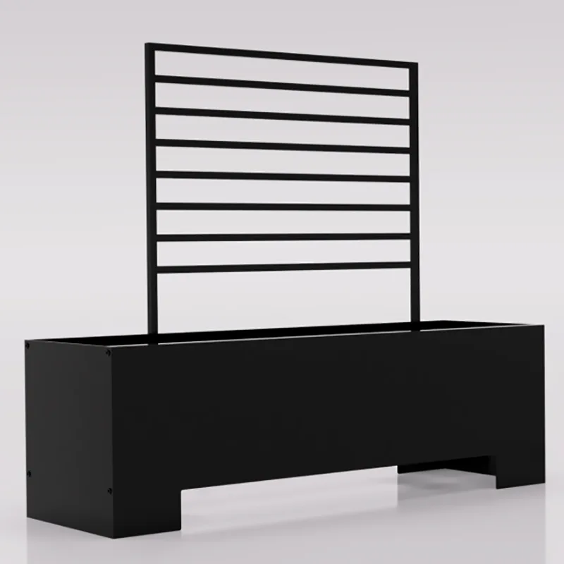 ໂລຫະສີ ດຳ Freestanding Garden Screen trellis ໂລຫະສີ ດຳ Freestanding Garden Screen trellis