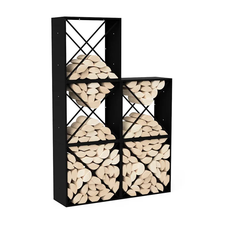 Outdoor Metal Rectangular Log Holder Firewood Rack